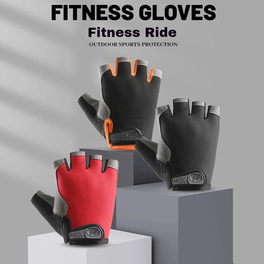 Breathable Anti-Slip Half Finger Gym Gloves for Men and Women