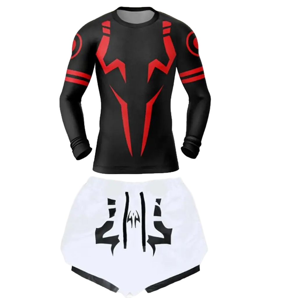 Men's 2-in-1 Compression Shirt & Double-Deck Shorts Set