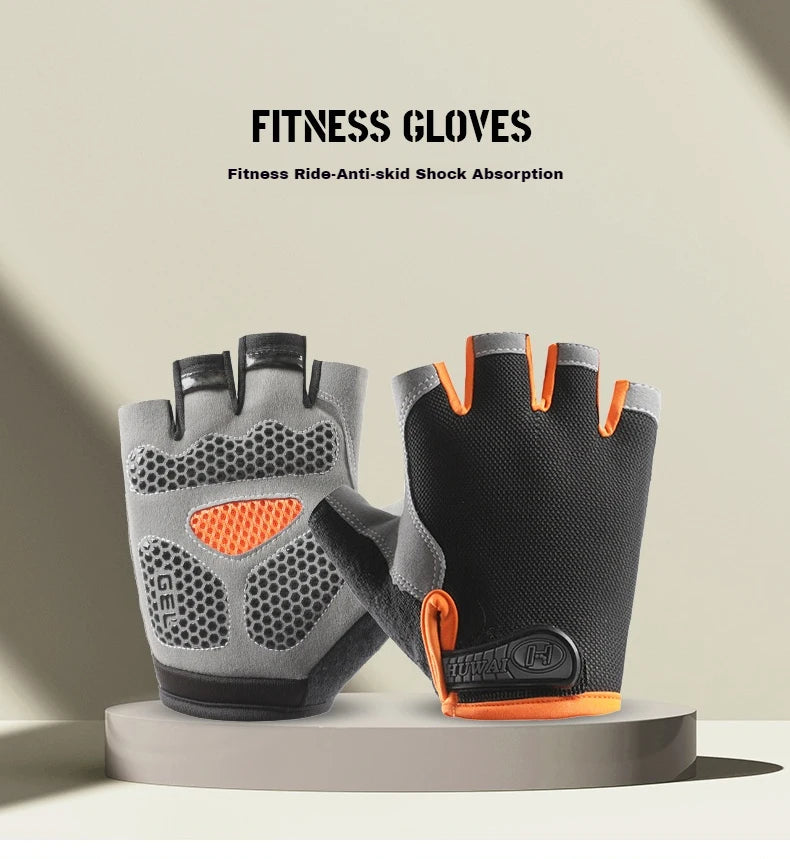 Lightweight anti-slip fitness gloves with breathable design