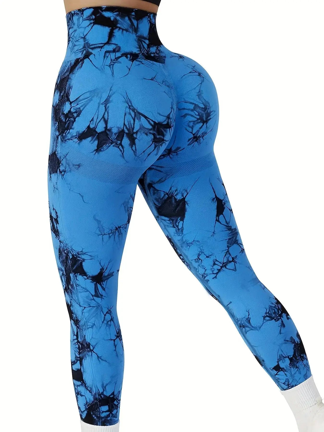 seamless bleach peach butt high waist yoga leggings with butt-lifting and curve-enhancing design for yoga, running, and workouts.