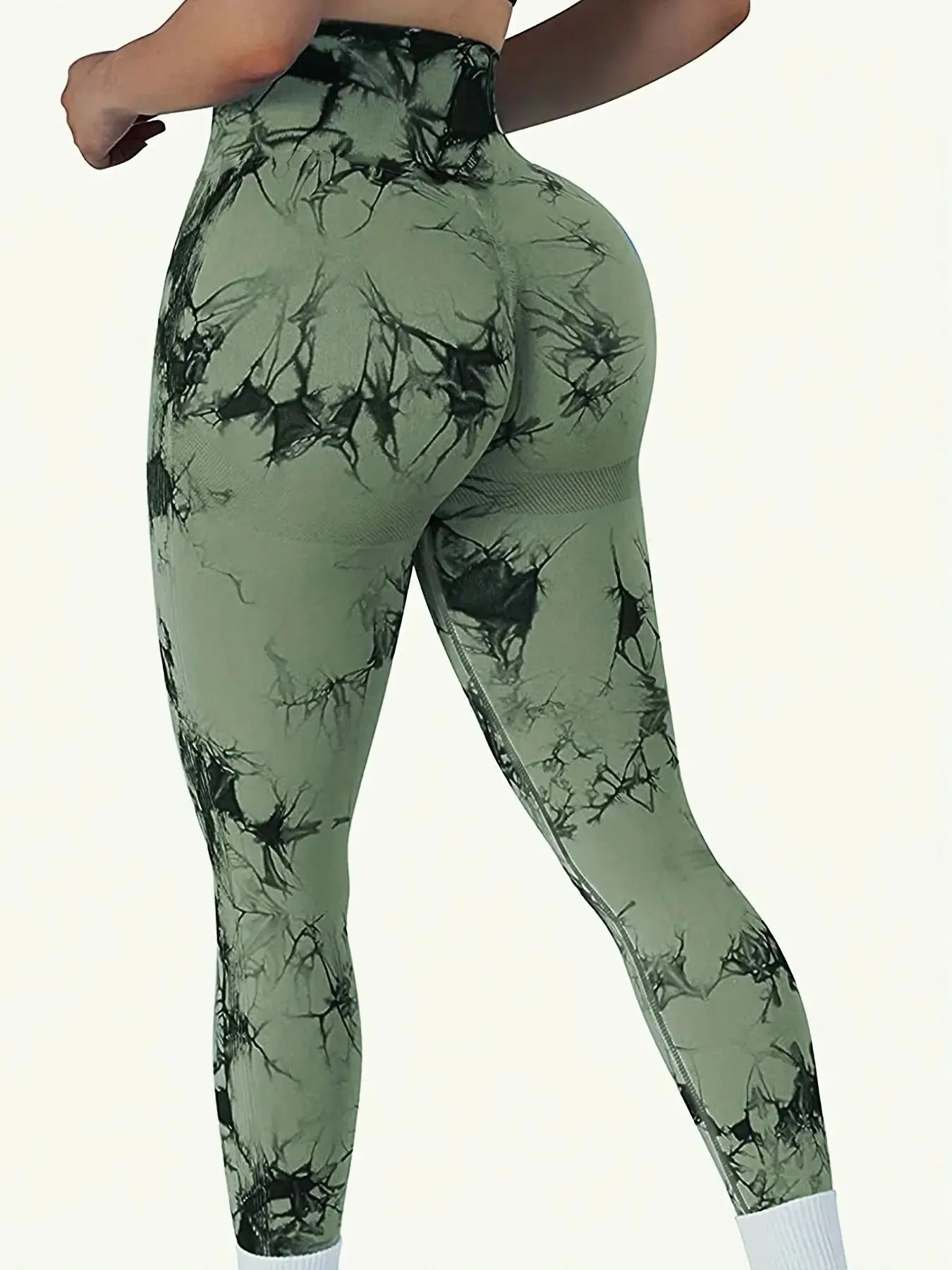 seamless bleach peach butt high waist yoga leggings with butt-lifting and curve-enhancing design for yoga, running, and workouts.