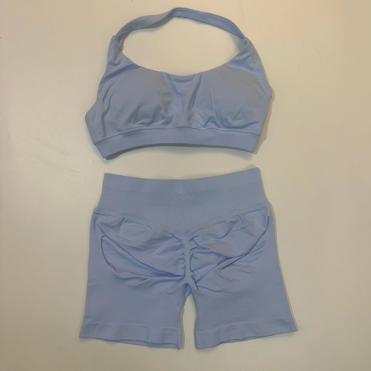 2Pcs Impact Shorts Set Seamless Yoga Set