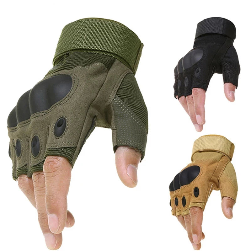 Durable poly-viscose half-finger workout gloves
