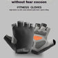 Mesh workout gloves for men and women – ventilation and non-slip palm
