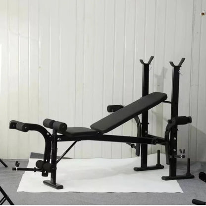 Gym Bench Press Weightlifting Bed with Squat Rack and Power Station