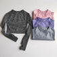 yoga crop top with a built-in bra in variant colors—perfect for workouts, yoga sessions, or summer activewear.