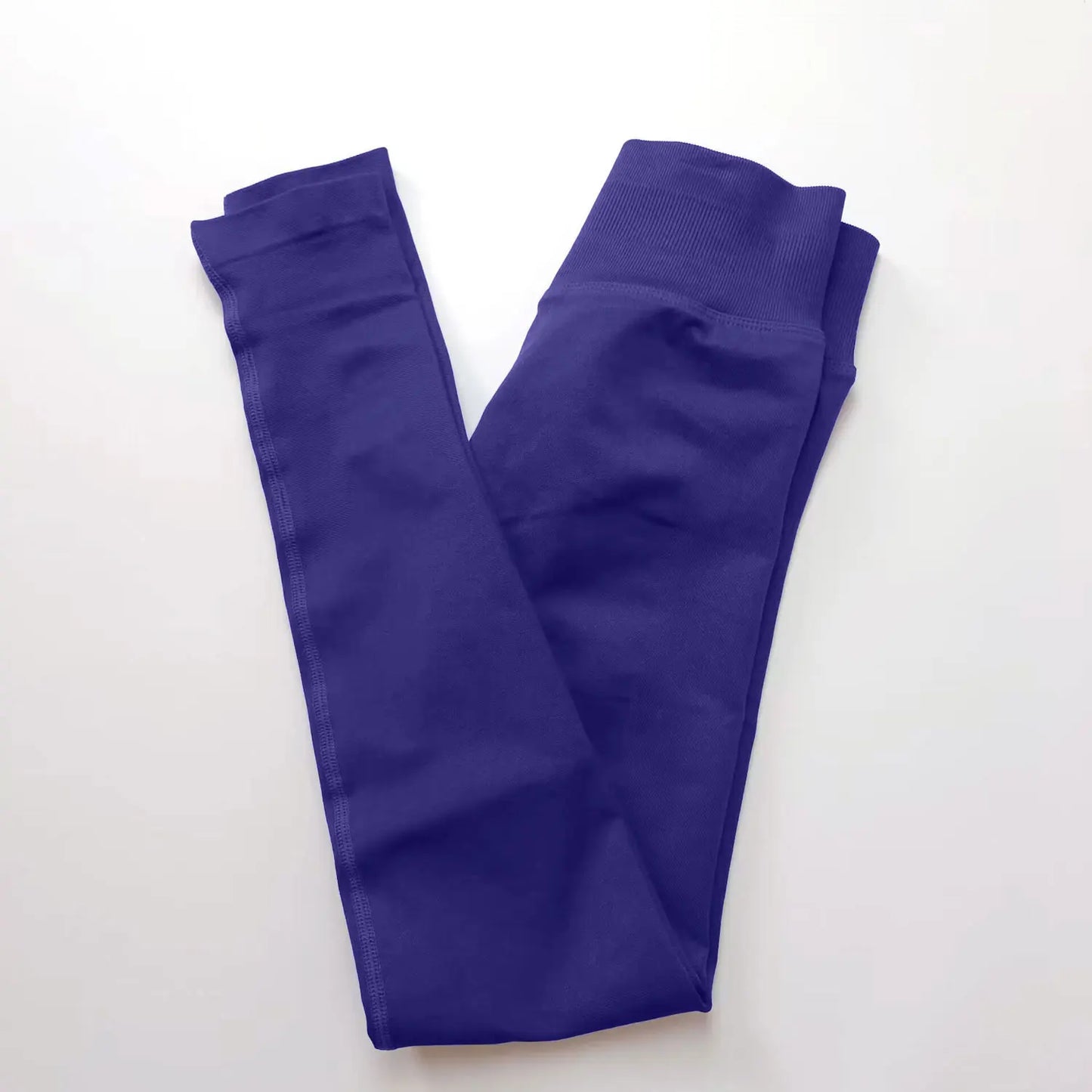 seamless gym leggings with high waist tummy control fit