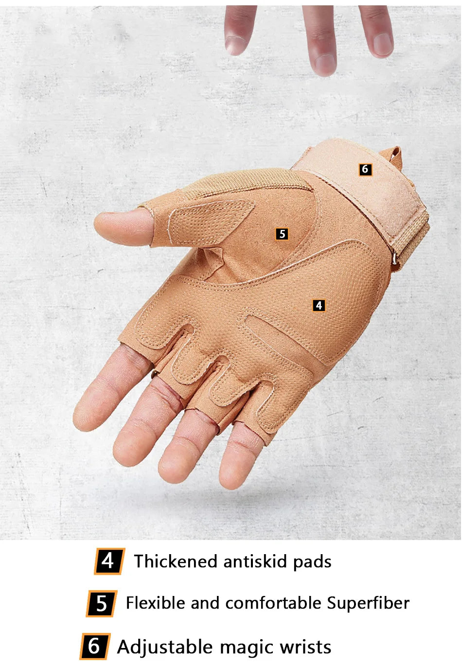 Outdoor Tactische Handschoenen Sportschool Sport Handschoenen Halve Vinger