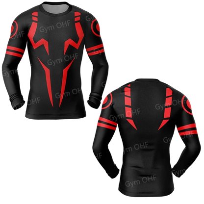 Men's 2-in-1 Compression Shirt & Double-Deck Shorts Set