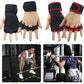 Half-finger weight training gloves – padded palm, breathable mesh, wrist support