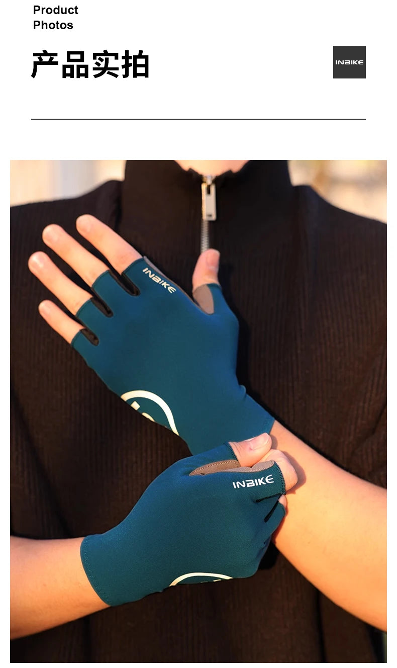 Schokbestendige GEL Pad Fiets handschoenen Halve Vinger