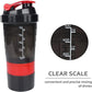 500ml Protein Shaker Cups with Powder Storage Container