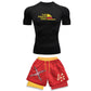 Men's Sports Running Set Anime Compression Shirt + Shorts