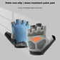Gym fingerless gloves with wrist support and padding for weightlifting
