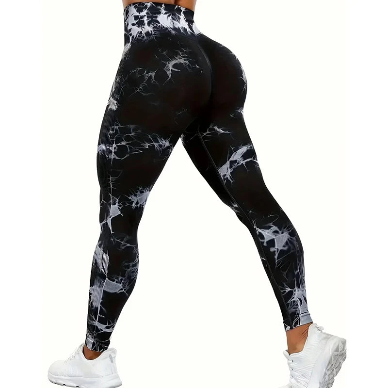 seamless bleach peach butt high waist yoga leggings with butt-lifting and curve-enhancing design for yoga, running, and workouts.