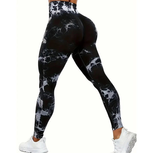 seamless bleach peach butt high waist yoga leggings with butt-lifting and curve-enhancing design for yoga, running, and workouts.