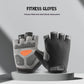 Breathable half-finger gym gloves with padded palm and anti-slip grip