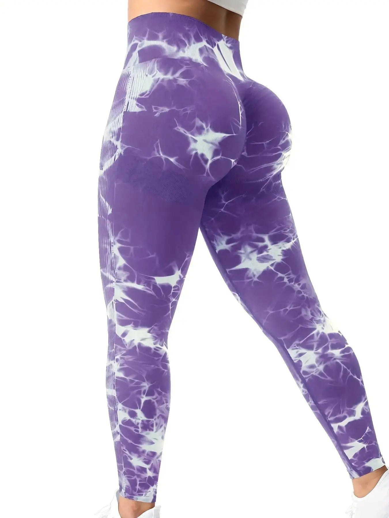 seamless bleach peach butt high waist yoga leggings with butt-lifting and curve-enhancing design for yoga, running, and workouts.