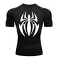 high-stretch skull compression long sleeve gym shirt, designed for muscle support, breathability, and quick-dry comfort during workouts.