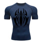 high-stretch skull compression long sleeve gym shirt, designed for muscle support, breathability, and quick-dry comfort during workouts.