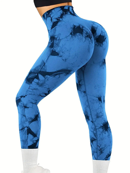 seamless bleach peach butt high waist yoga leggings with butt-lifting and curve-enhancing design for yoga, running, and workouts.