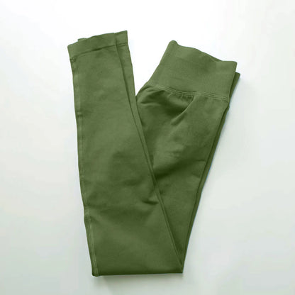 seamless gym leggings with high waist tummy control fit