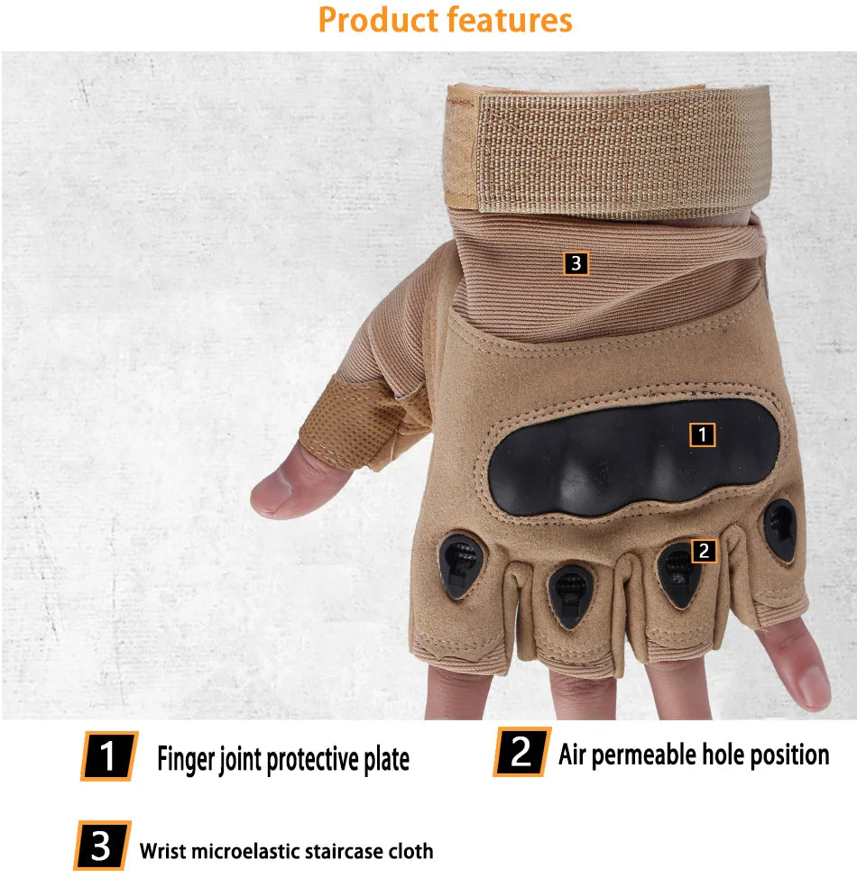 Outdoor Tactische Handschoenen Sportschool Sport Handschoenen Halve Vinger