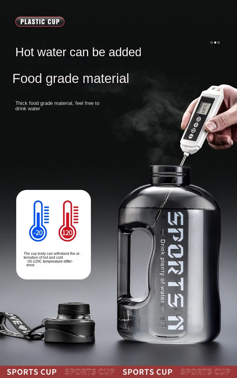 Large Gym & Cycling Cup (1700–2700 ml) – Ergonomic & Leak-Proof