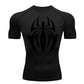 high-stretch skull compression long sleeve gym shirt, designed for muscle support, breathability, and quick-dry comfort during workouts.