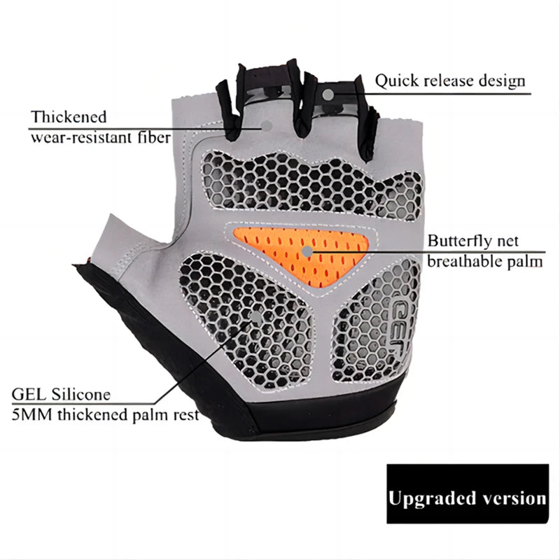 Lightweight anti-slip fitness gloves with breathable design