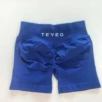 blue soft, breathable yoga shorts in a high-waisted fit—perfect for workouts, yoga, or relaxed summer days.
