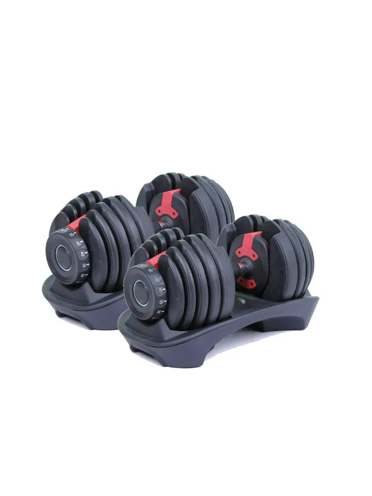 ADJUSTABLE DUMBBELL,FROM 2.5 TO 24 KG WITH ERGONOMIC CENTER, SET OF 2 UNITS