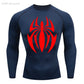 high-stretch skull compression long sleeve gym shirt, designed for muscle support, breathability, and quick-dry comfort during workouts.
