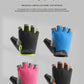 Breathable half-finger gym gloves with padded palm and anti-slip grip