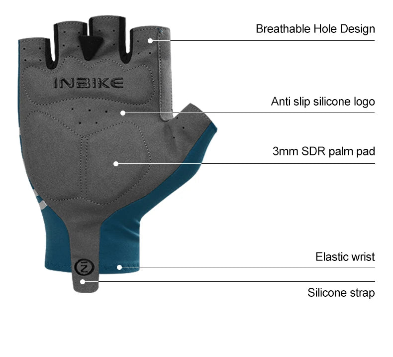 Schokbestendige GEL Pad Fiets handschoenen Halve Vinger