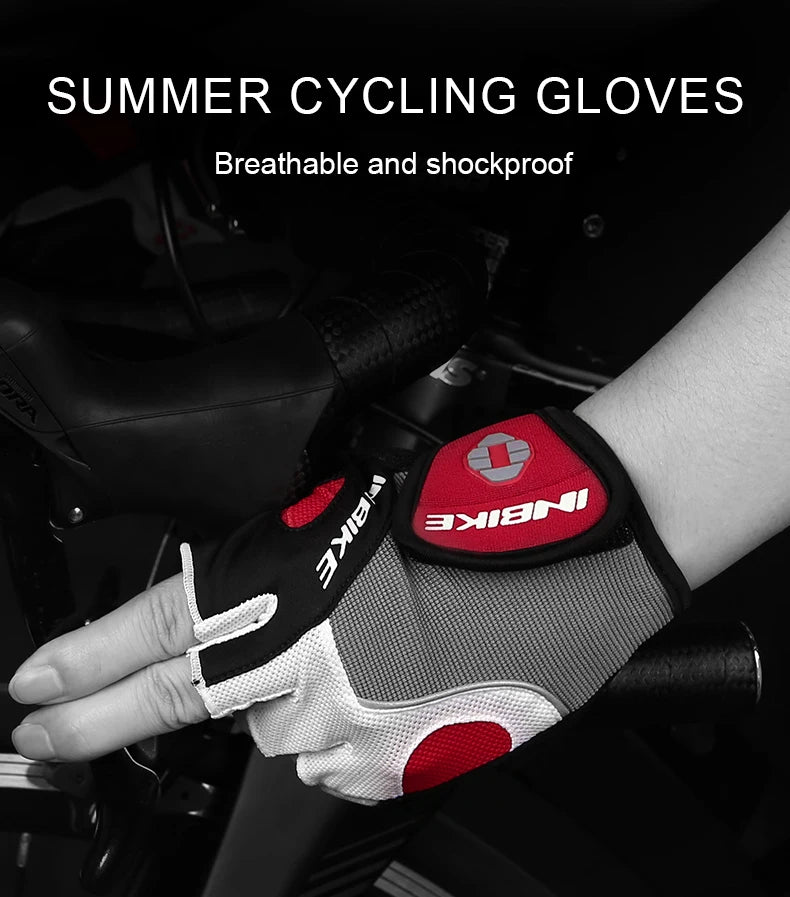 Schokbestendige GEL Pad Fiets handschoenen Halve Vinger