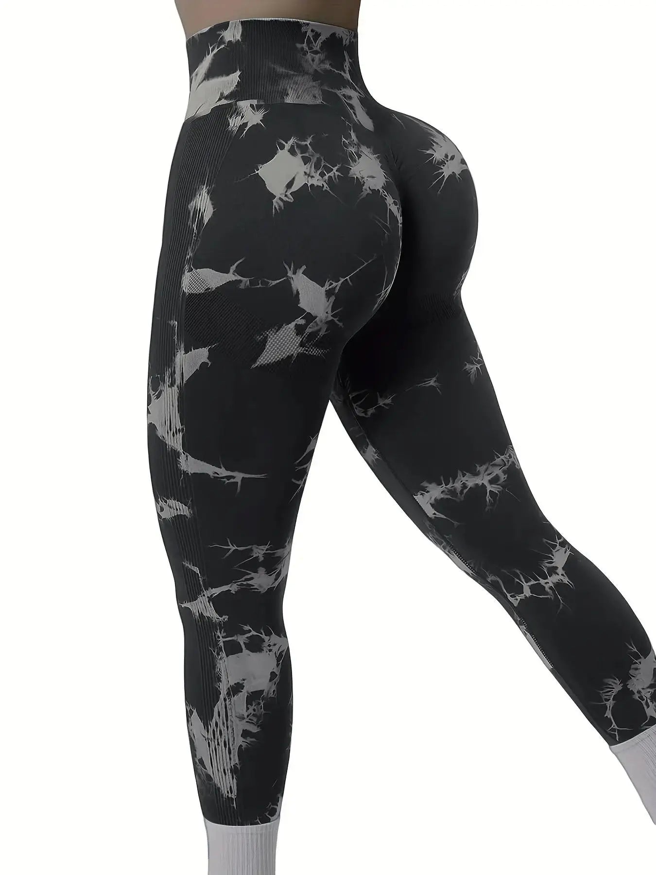 seamless bleach peach butt high waist yoga leggings with butt-lifting and curve-enhancing design for yoga, running, and workouts.