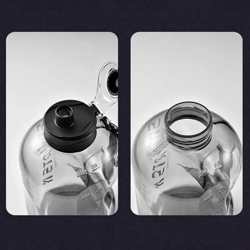 Large Capacity 2 Liter Water Bottle Sports Gym Water Kettle Camping Travel BPA Free Drinking Bottles  Portable Plastic Space Cup
