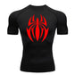 high-stretch skull compression long sleeve gym shirt, designed for muscle support, breathability, and quick-dry comfort during workouts.