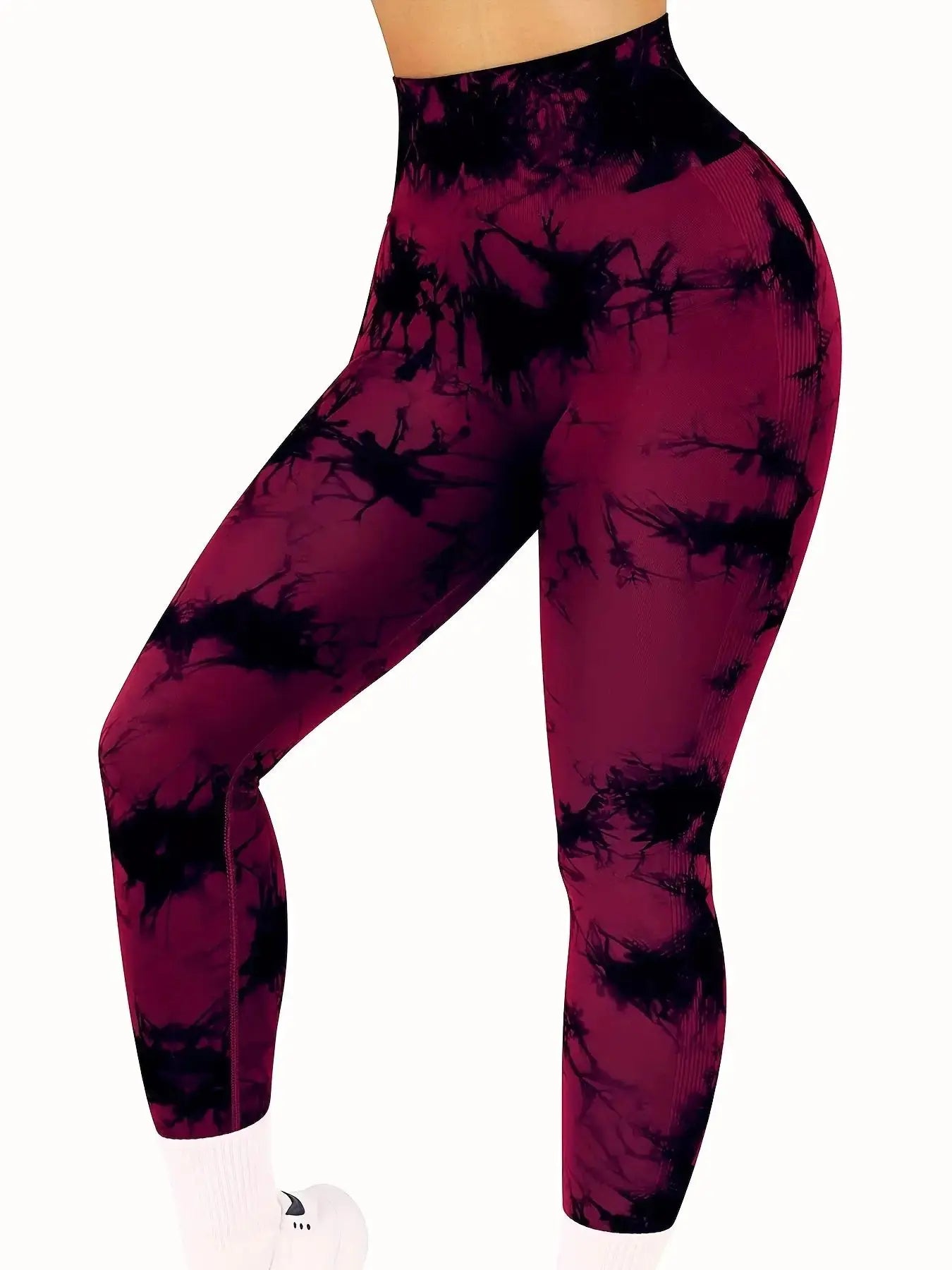 seamless bleach peach butt high waist yoga leggings with butt-lifting and curve-enhancing design for yoga, running, and workouts.