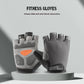 Breathable half-finger gym gloves with padded palm and anti-slip grip