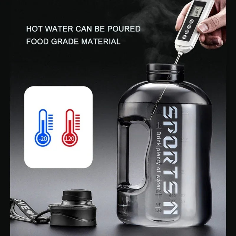 Large Capacity 2 Liter Water Bottle Sports Gym Water Kettle Camping Travel BPA Free Drinking Bottles  Portable Plastic Space Cup