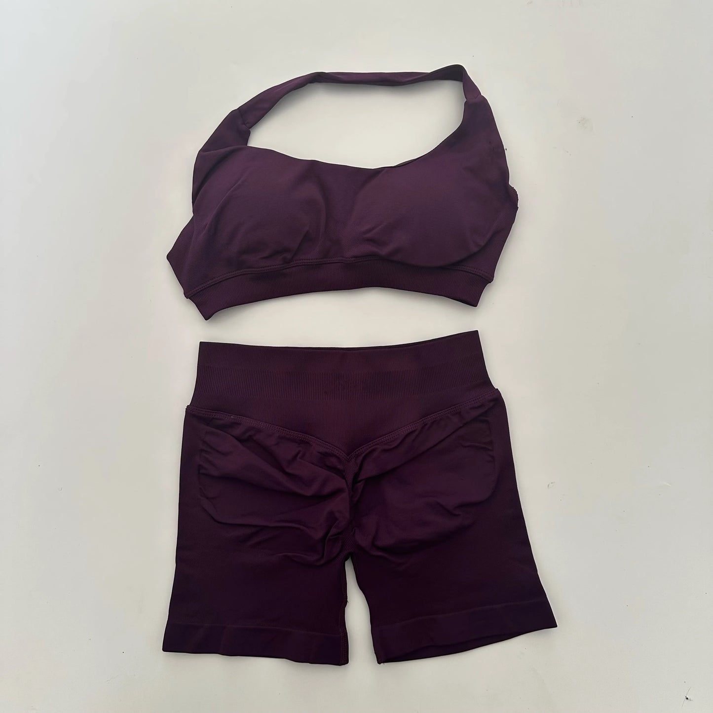 2Pcs Impact Shorts Set Seamless Yoga Set