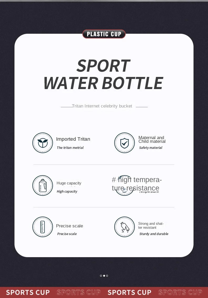 Large Gym & Cycling Cup (1700–2700 ml) – Ergonomic & Leak-Proof