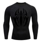 high-stretch skull compression long sleeve gym shirt, designed for muscle support, breathability, and quick-dry comfort during workouts.