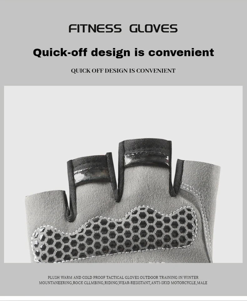 Lightweight anti-slip fitness gloves with breathable design