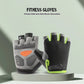 Gym fingerless gloves with wrist support and padding for weightlifting