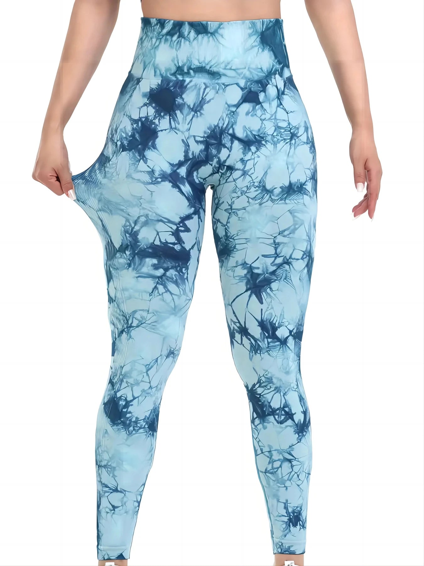 seamless bleach peach butt high waist yoga leggings with butt-lifting and curve-enhancing design for yoga, running, and workouts.